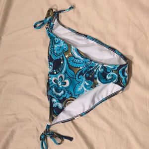 NWOT Floral, sequin bikini bottom